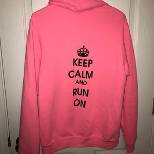 Hot pink running hoody medium